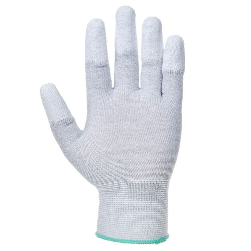 A198 ESD Antistatic PU Fingertip Work Gloves Gray, X-Small- Bannav S Bannav LLC 