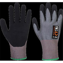 CT67 Cut Resistant D18 Nitrile Work Glove Gray/Black, X-Small- Bannav S Bannav LLC 