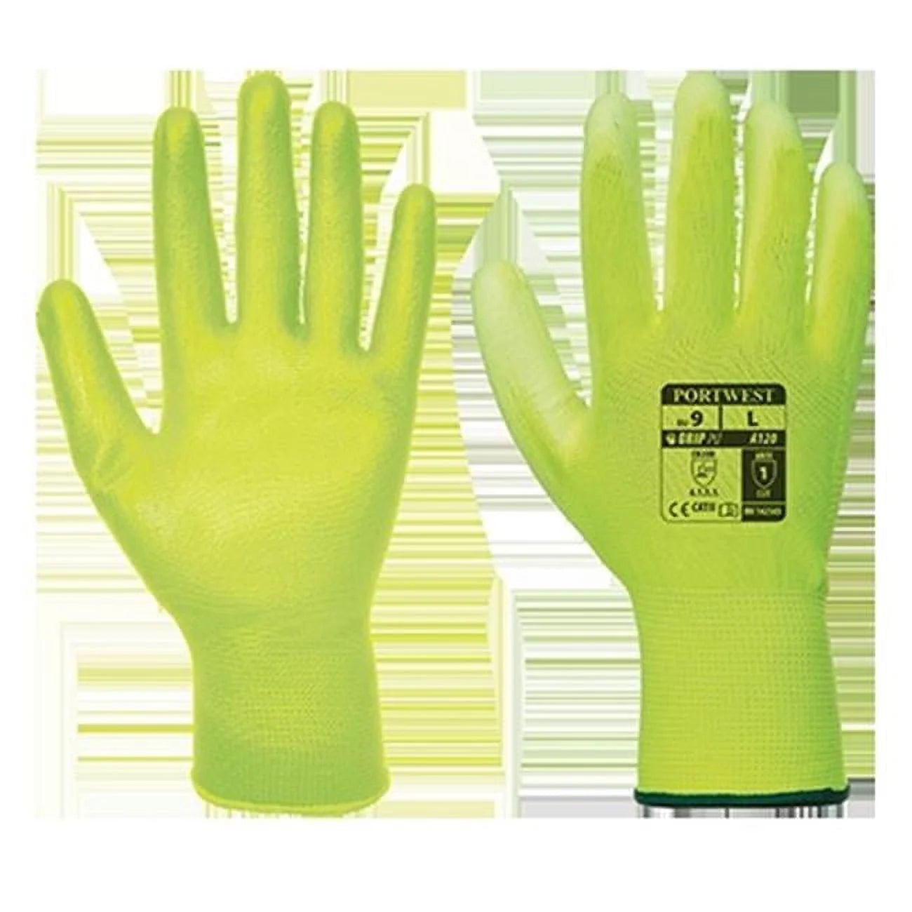 A120 Work Gloves PU Palm Dipped Abrasion and Tear Resistant Black, X-Small- Bannav S Bannav LLC 