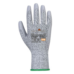 A620 Cut Resistant Work Gloves PU Palm Dipped Gloves Gray, Large- Bannav S Bannav LLC 