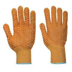 A130 Breathable Flexible Criss Cross Grip Work Gloves Orange, Large- Bannav S Bannav LLC 