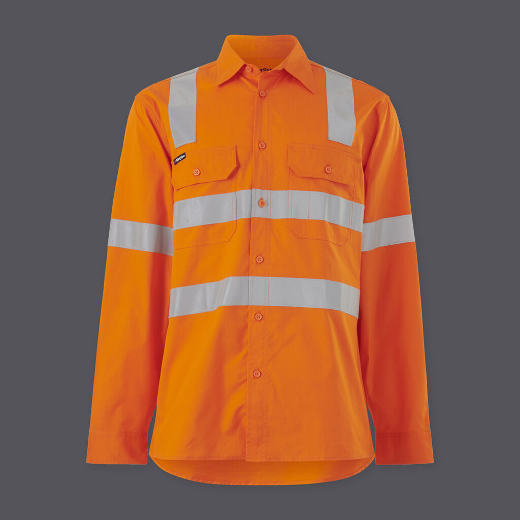 KingGee Mens Wookcool Vented X Back Shirt Lightweight Pockets Long Sleeve K54917- Bannav S Bannav LLC 