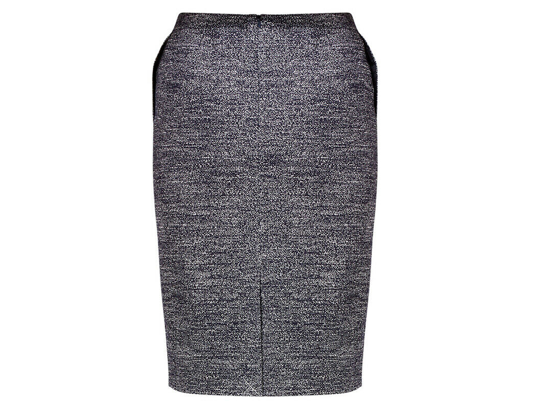 NNT Womens Business Textured Tweet Pencil Skirt Cotton Knee length CAT2NG- Bannav S Bannav LLC 
