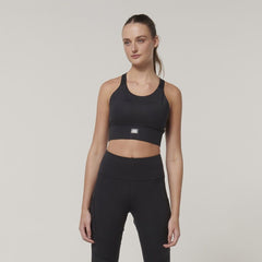 Hard Yakka Womens Form-Fitting Workout  Top Stretch Sport X Work Crop Y08060- Bannav S Bannav LLC 