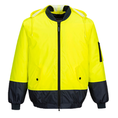 Portwest Hi-Vis Bomber Jacket 2 Tone Waterproof Reflective Work Safety MJ304- Bannav S Bannav LLC 