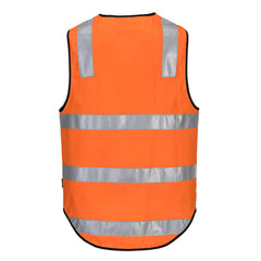 Portwest Mens Hi-Vis 100% Cotton Day Or Night Vest Reflective Lightweight MW338- Bannav S Bannav LLC 