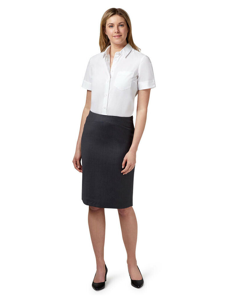 NNT Womens Business Sharkskin Detail Pencil Skirt Classic Pencil Shape CAT2N4- Bannav S Bannav LLC 