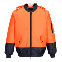 Portwest Hi-Vis Bomber Jacket 2 Tone Waterproof Reflective Work Safety MJ304- Bannav S Bannav LLC 