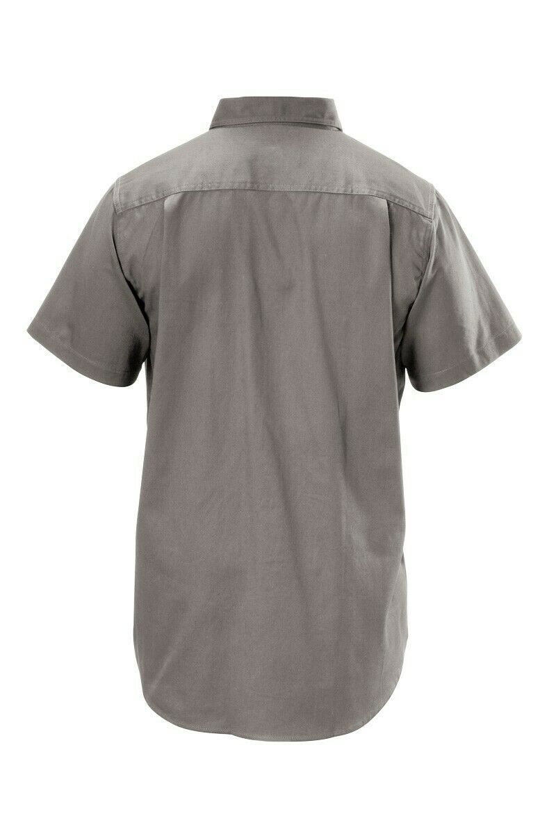 Hard Yakka Cotton Drill Work Shirt Button Short Sleeve Workwear Top Y07510- Bannav S Bannav LLC 