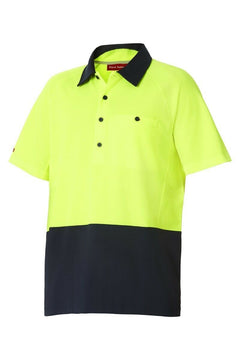 Mens Hard Yakka Koolgear Hi-Vis 2 Toned Short Sleeve Work Polo Shirt Y11396- Bannav S Bannav LLC 