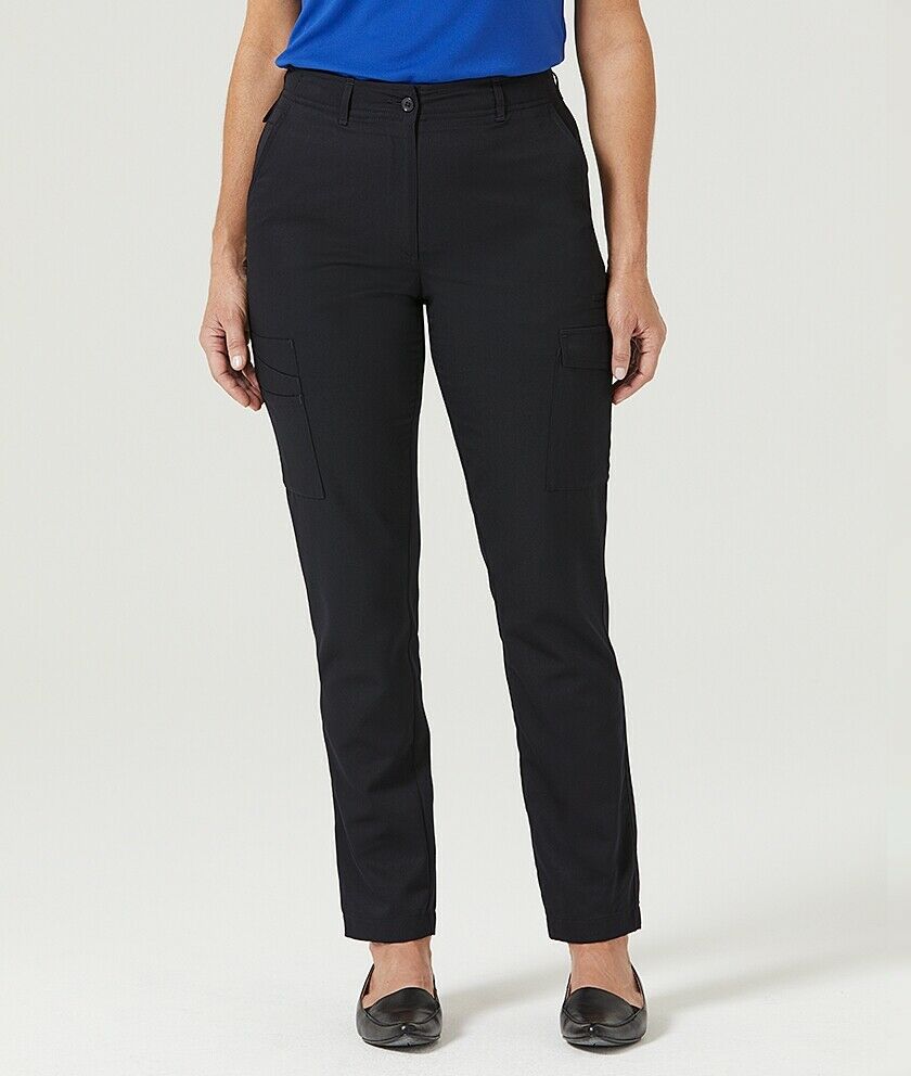 Womens NNT P/V Gaberdine Flex Waist Cargo Navy Slim Leg Work Pants CAT3T7- Bannav S Bannav LLC 