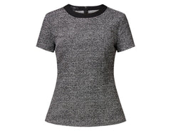 NNT Womens Formal Textured Tweed Shell Top Classic Fit Crew Neckline CATUDG- Bannav S Bannav LLC 