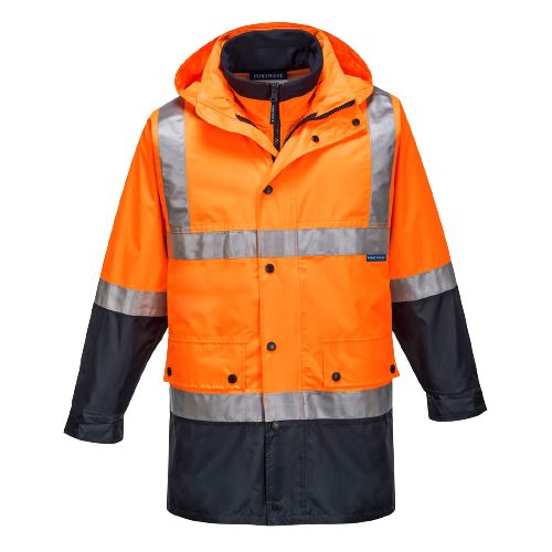 Portwest Eyre Day/Night 4-in-1 Jacket 2 Tone Reflective Work Safety MJ881- Bannav S Bannav LLC 
