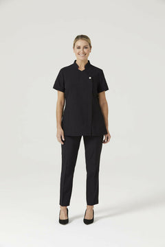 NNT Womens Nurse Helix Dry Poly Asymmetric Front Tunic Work Comfy Top CATUFL- Bannav S Bannav LLC 