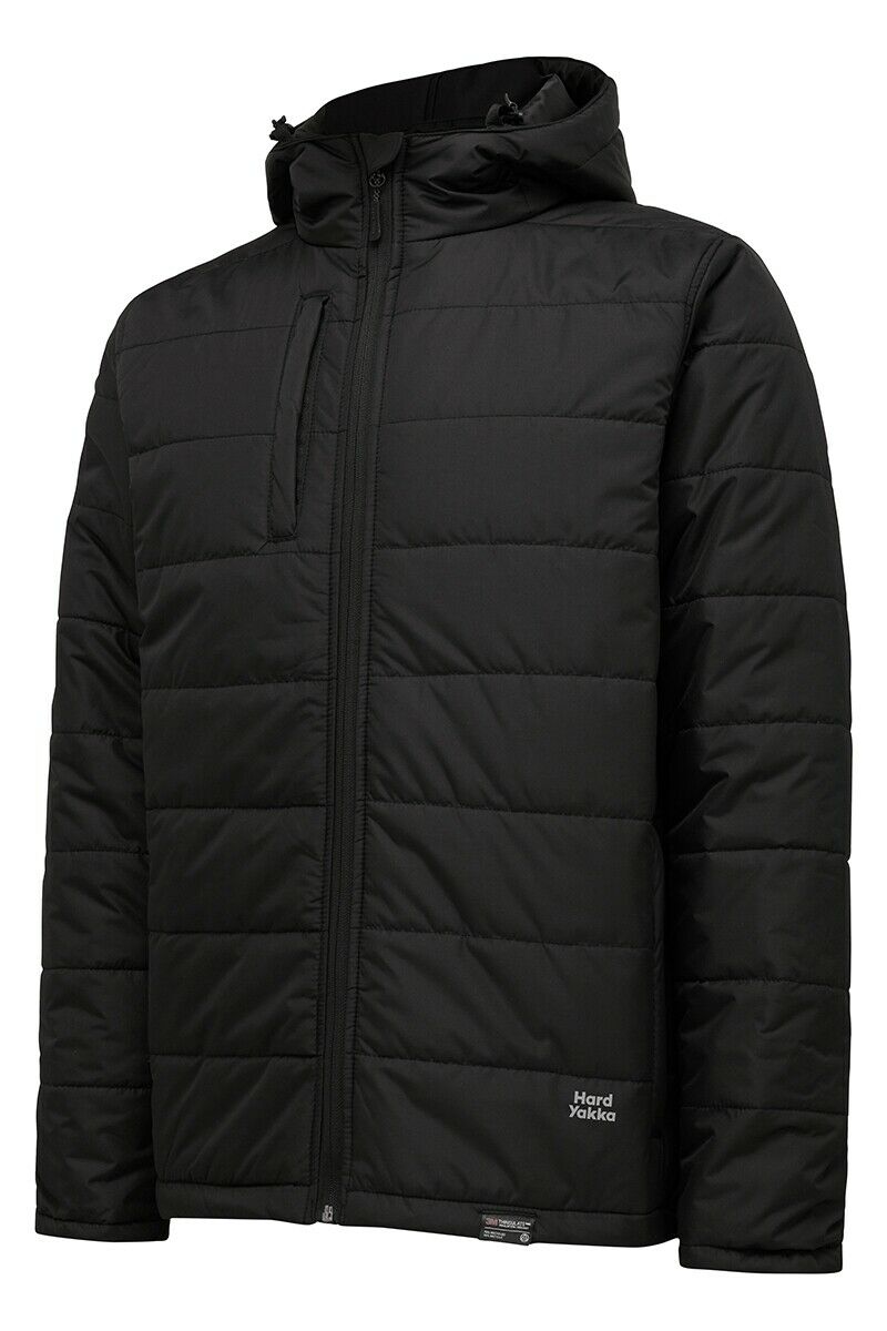 Hard Yakka Mens Puffa 2.0 Jacket Water Repellent Insulated Warm Winter Y06723- Bannav S Bannav LLC 