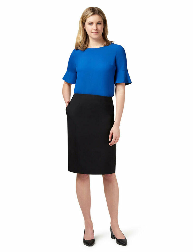 NNT Womens Formal Dobby Stretch Panel Pencil Skirt Fully Lined Business CAT2NF- Bannav S Bannav LLC 