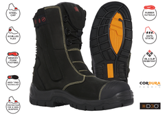 KingGee Mens Bennu Rigger Black Water Resistant Full-Grain Leather Work K27174- Bannav S Bannav LLC 