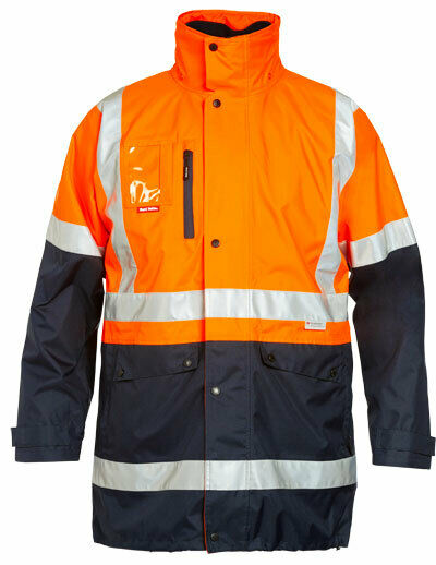 Hard Yakka Mens HiVis 4 in 1 Taped Jacket Reversible Jacket All Season Y06057- Bannav S Bannav LLC 