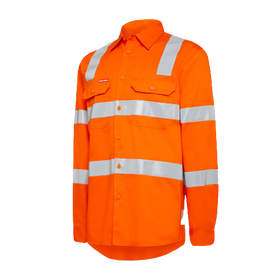 Hard Yakka Womens Foundation Biomotion HiVis Taped Reflective Work Shirt Y08420- Bannav S Bannav LLC 