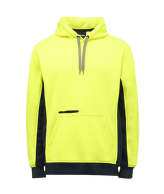 KingGee Mens Hi Vis Pull Over Hoodie Fleece Drawstring Work Safe Safety K55033- Bannav S Bannav LLC 