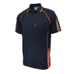 DNC Workwear Mens Hi-Vis GALAXY Sublimated Polo Work Shirt Short Sleeve 5218- Bannav S Bannav LLC 