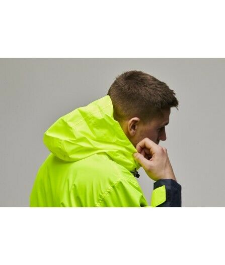 KingGee 4 in 1 Waterproof Jacket Fleece Insulated Hood Safety Hi-Vis K55300- Bannav S Bannav LLC 