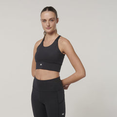 Hard Yakka Womens Form-Fitting Workout  Top Stretch Sport X Work Crop Y08060- Bannav S Bannav LLC 