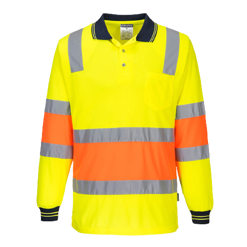 Portwest Two-toned Biomotion Polo Comfortable Shirt Reflective Work Safety MP511- Bannav S Bannav LLC 