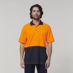 Hard Yakka Mens Safety Work Short Sleeve HI VIS Polo Y19616- Bannav S Bannav LLC 