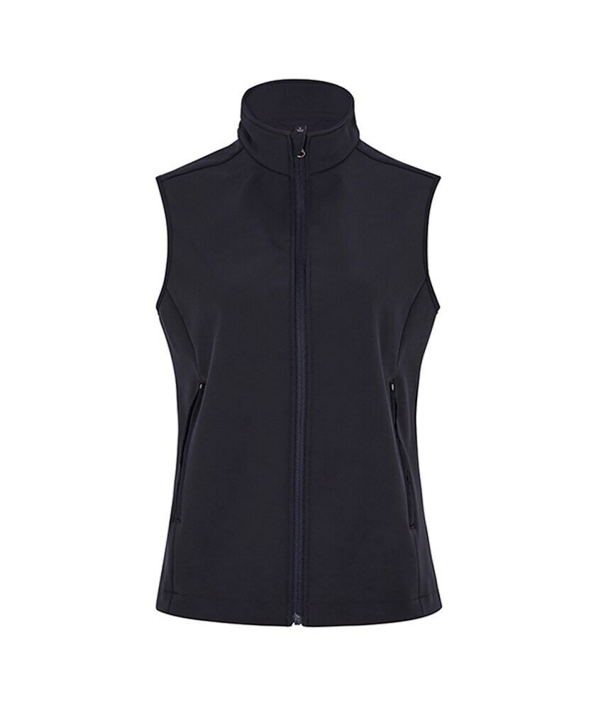 Womens NNT Ladies Warm Bonded Fleece Sleeveless Zip Vest Black Navy CAT748- Bannav S Bannav LLC 