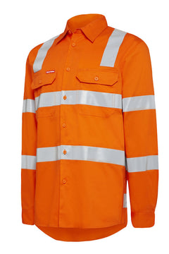 Hard Yakka Mens Shirt Lightweight 2T BI Motion Vent Taped Reflective Work Y04275- Bannav S Bannav LLC 