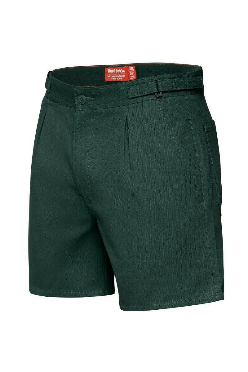Hard Yakka Drill Short Side Tab Shorts Cotton Work Tough Trade Comfy Y05340- Bannav S Bannav LLC 