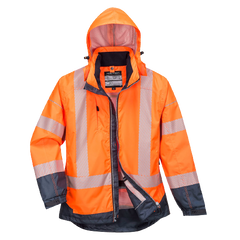 Portwest PW3 Hi-Vis Breathable Jacket 2 Tone Reflective Work Safety Hood T403- Bannav S Bannav LLC 