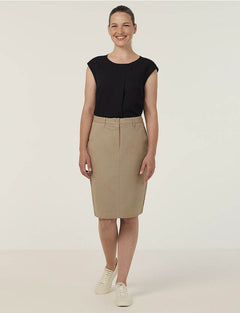 NNT Stretch Cotton Chino Skirt Formal Business Skirt Slim Fit Workwear CAT2RL- Bannav S Bannav LLC 