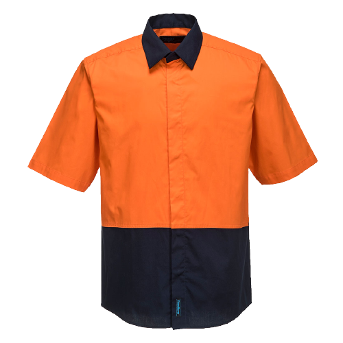 Portwest Food Industry Lightweight Cotton Shirt Reflective 2 Tone Safety MF152- Bannav S Bannav LLC 