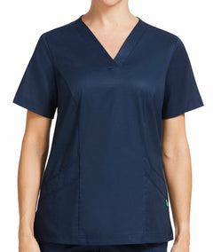 NNT Womens Nightingale V-Neck Classic Nurse Scrub Top Hip Pocket Workwear CATU5F- Bannav S Bannav LLC 