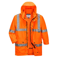 Portwest Argyle Full Hi-Vis Rain Jacket with Tape 2 Tone Work Safety MF306- Bannav S Bannav LLC 