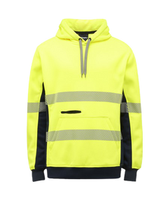 KingGee Mens Hi Vis Reflective Pull Over Hoodie Winter Fleece Work Safety K55054- Bannav S Bannav LLC 