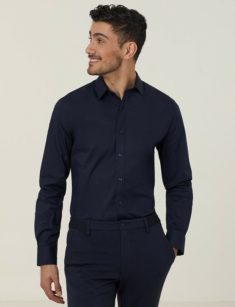 NNT Mens Business Long Sleeve Shirt Avignon Regular Fit Formal Shirts CATJDG- Bannav S Bannav LLC 