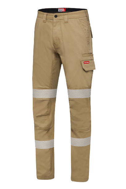Hard Yakka Canvas Cargo Pant Tough Double Layer Knees Reflective Stretch Y02855- Bannav S Bannav LLC 