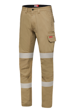 Hard Yakka Canvas Cargo Pant Tough Double Layer Knees Reflective Stretch Y02855- Bannav S Bannav LLC 