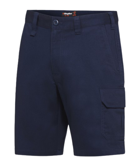 KingGee Mens Stretch Cargo Shorts Work Flat Front Safety Belt Loops Phone K07005- Bannav S Bannav LLC 
