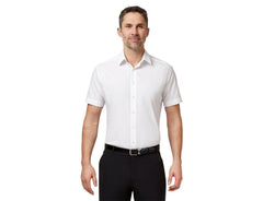 NNT Mens Business Shirt Poplin Short Sleeve Cotton Blend Formal Shirt CATJ8X- Bannav S Bannav LLC 