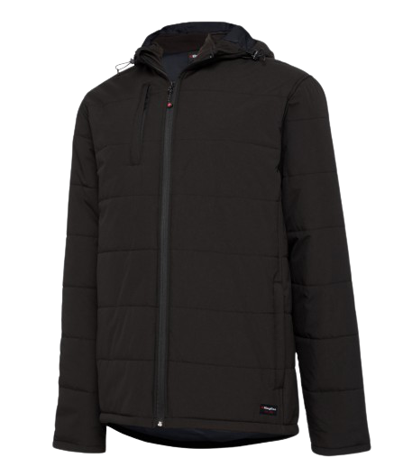 KingGee Mens Puffer Jacket Storm Guard Waterproof Ripstop Hood Work K05010- Bannav S Bannav LLC 