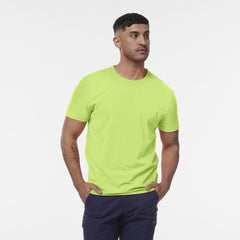 KINGGEE Mens HI Vis Crew Workwear Regular Fit Reflective Sleeve T Shirt K54034- Bannav S Bannav LLC 