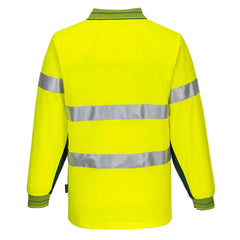 Portwest Mens Prime Mover Long Sleeve Cotton Work Shirt Polo Hi-Vis Taped MP313- Bannav S Bannav LLC 