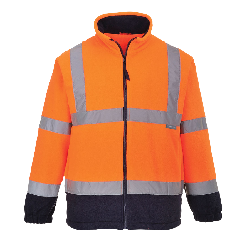 Portwest Polar Fleece Jacket Collar Zip Opening Reflective Work Safety F301- Bannav S Bannav LLC 