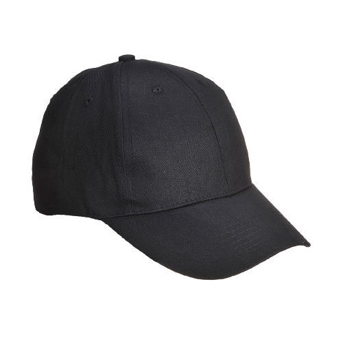Portwest Six Panel Baseball Cap Adjustable Strap Comfortable Black Cap B010- Bannav S Bannav LLC 