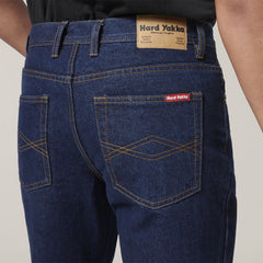 Hard Yakka 2 Pack Mens Heavy Duty Washed Straight Denim Work Jeans Y03514- Bannav S Bannav LLC 