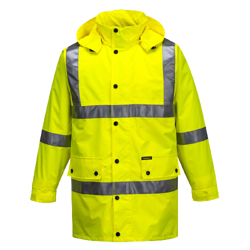 Portwest Argyle Full Hi-Vis Rain Jacket with Tape 2 Tone Work Safety MF306- Bannav S Bannav LLC 